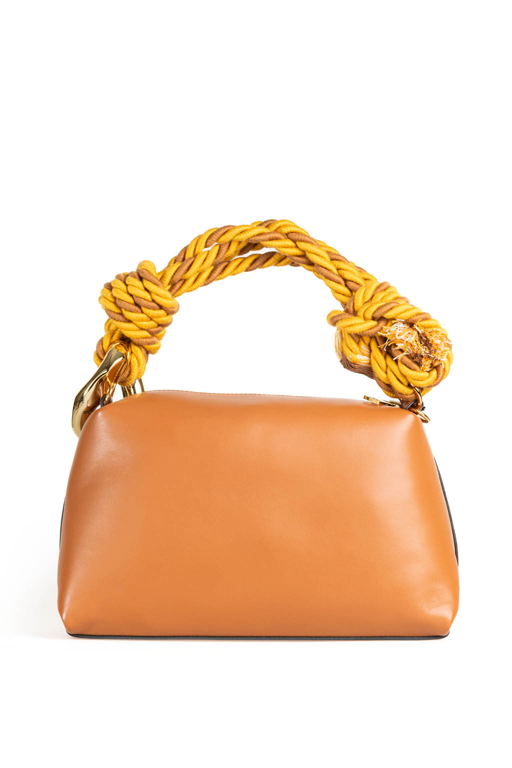 JW Anderson - JWA Corner Bag - Leather Top Handle Bag - Pecan