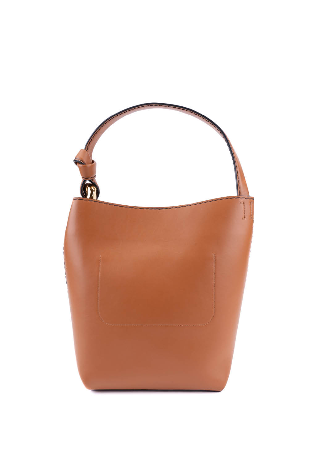 JW Anderson - JWA Corner Bucket - Leather Bucket Bag - Pecan