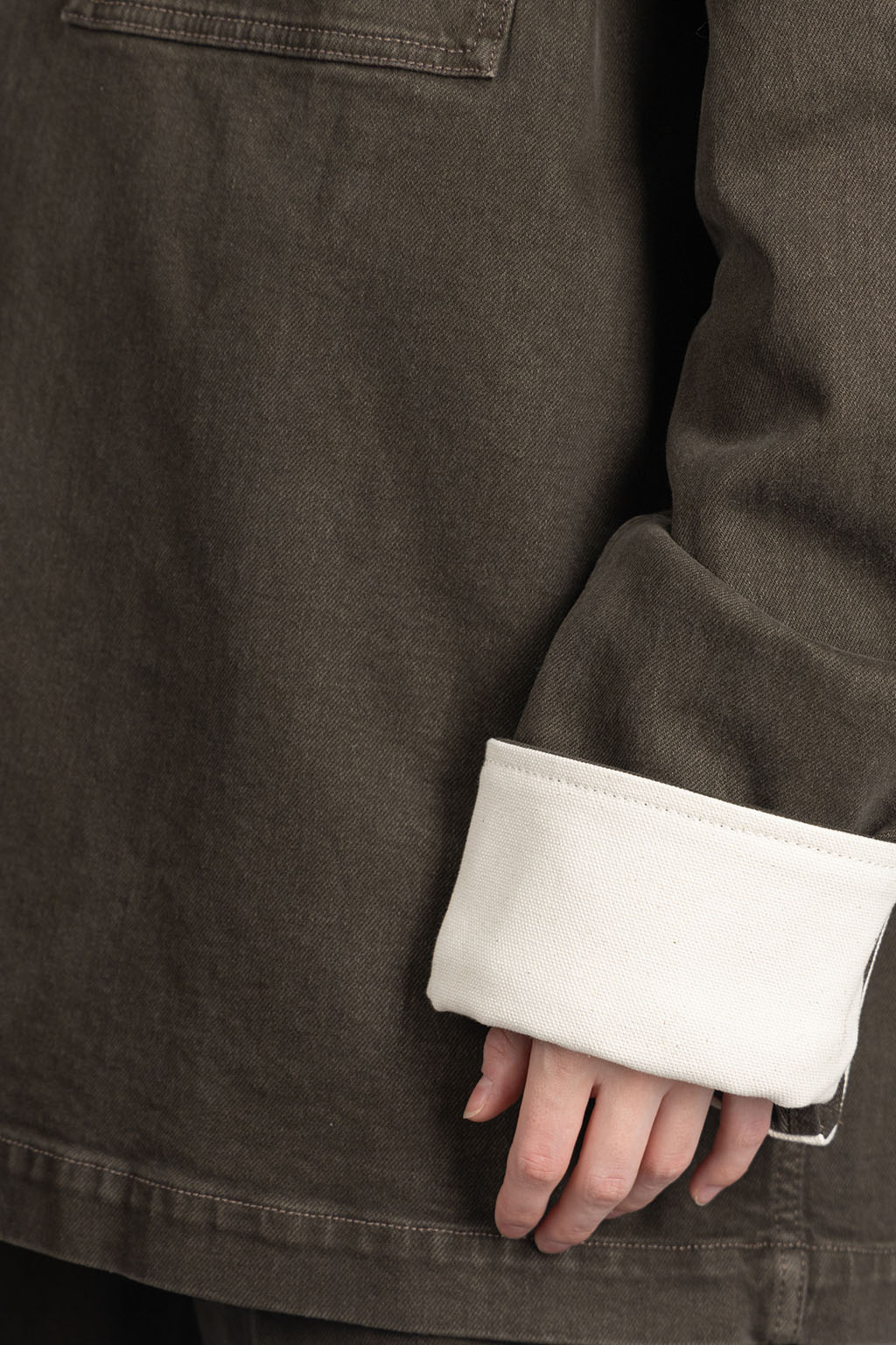 JW Anderson - Oversized Contrast Cuff Shirt - Smoke