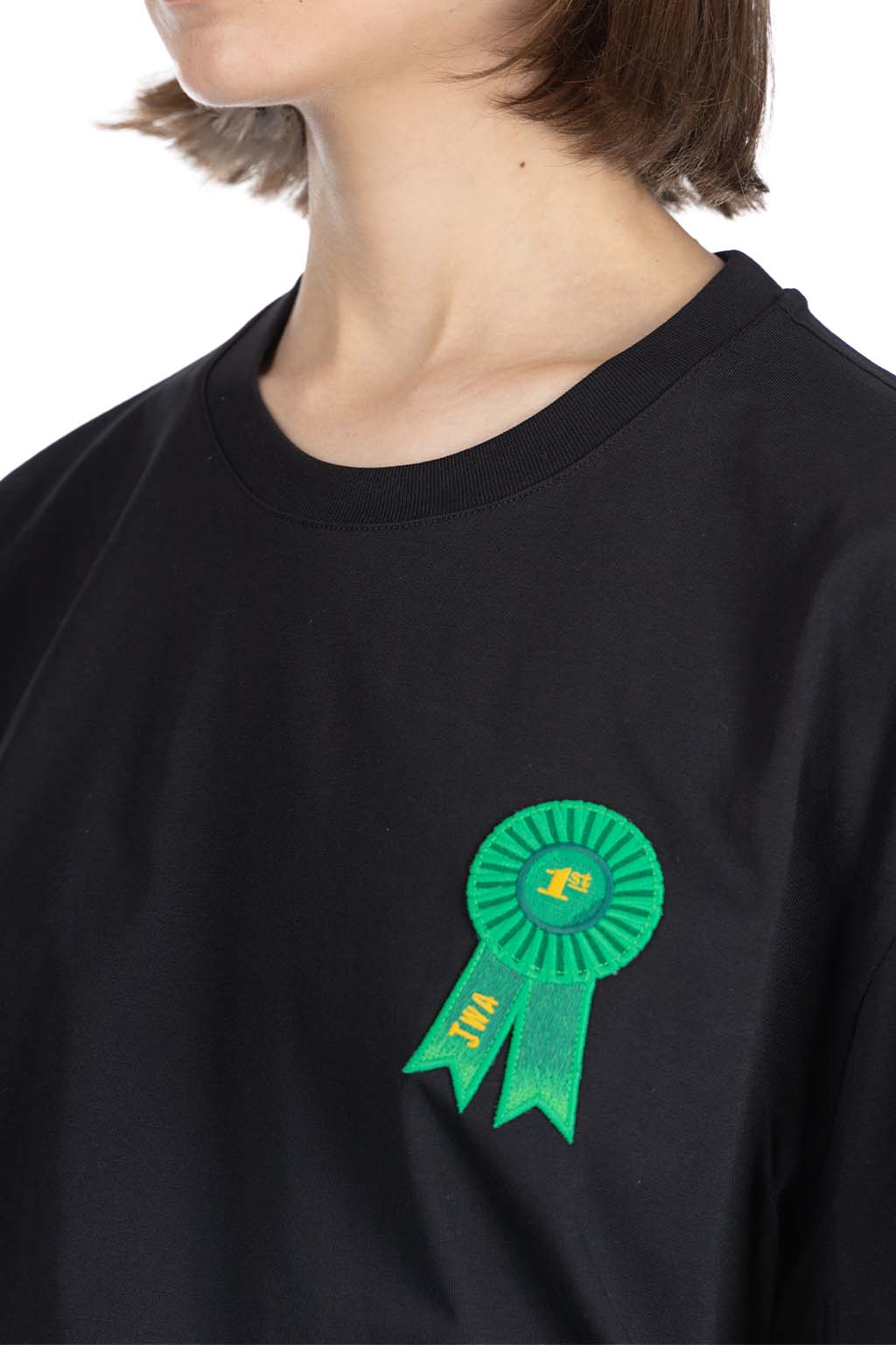 JW Anderson - Rosette Patch Back Print T-Shirt - Black