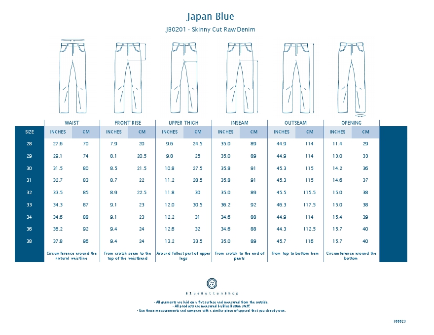 Japan Blue JB0201 - Skinny Cut Raw Denim