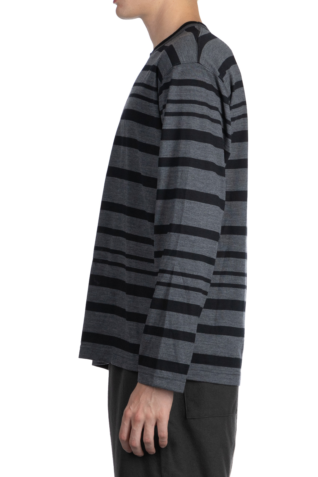 Junya Watanabe MAN - Stripe Sweater - Black and Grey