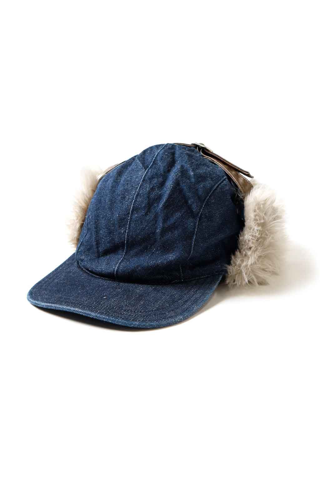 Kapital - 11.5oz Denim LAUNDRY Hunter Cap - Indigo