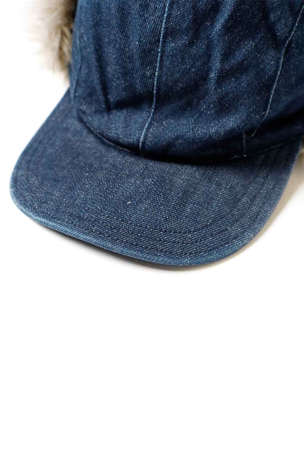 Kapital - 11.5oz Denim LAUNDRY Hunter Cap - Indigo