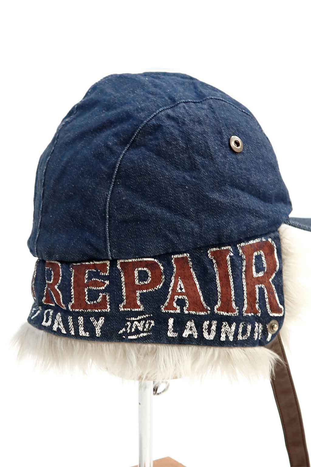 Kapital - 11.5oz Denim LAUNDRY Hunter Cap - Indigo