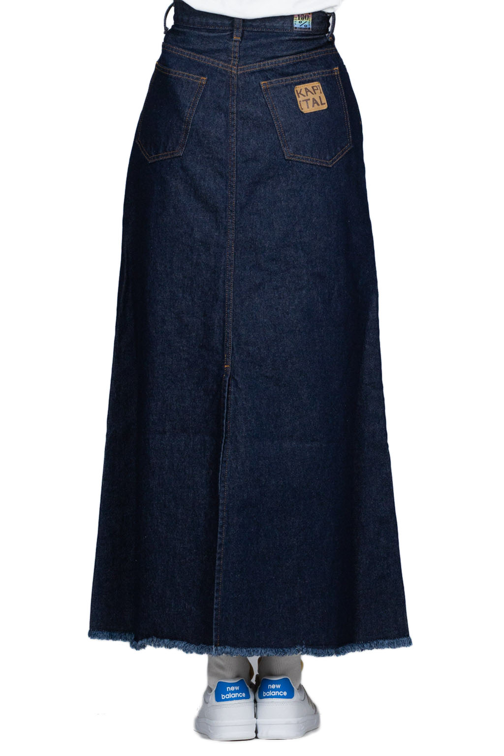 Kapital 13oz Denim High Waisted Maxi Skirt