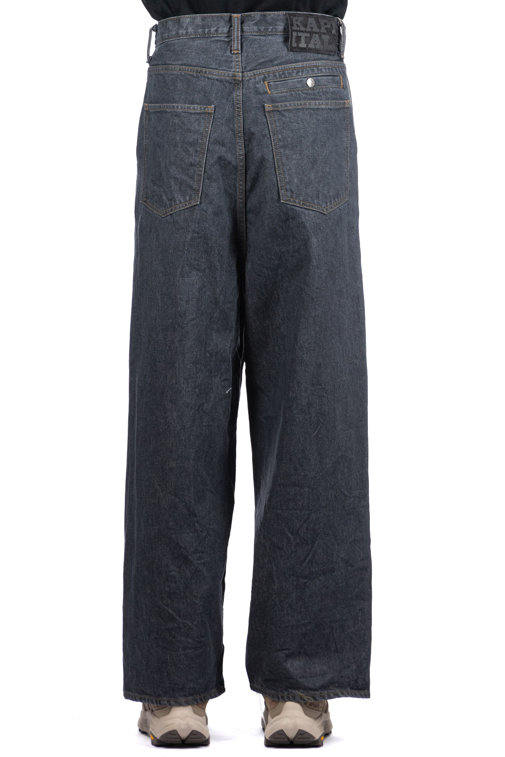 Kapital - 14oz BLKxECR Denim PORT Baggy Pants