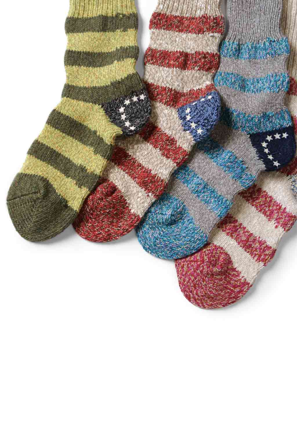 Kapital - 56 Yarns Flag Stripe Socks - 4 Colors