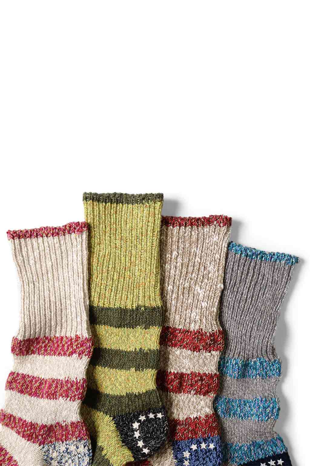 Kapital - 56 Yarns Flag Stripe Socks - 4 Colors