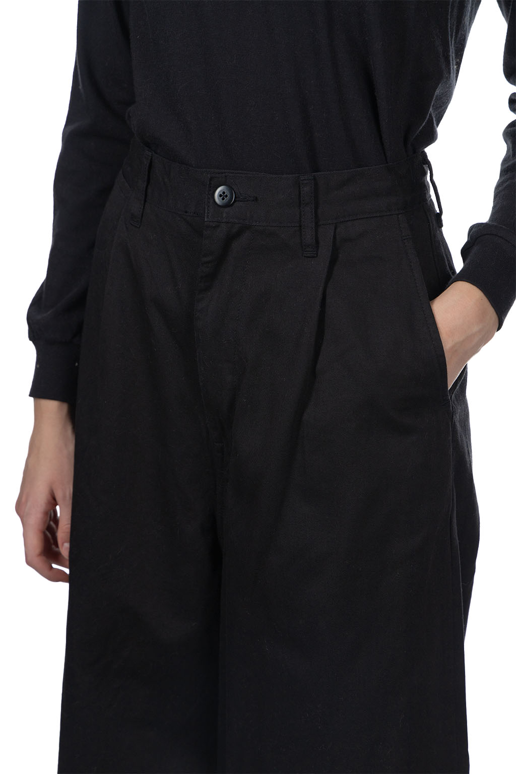 Kapital - Chino High Waisted NIME Pants-Black