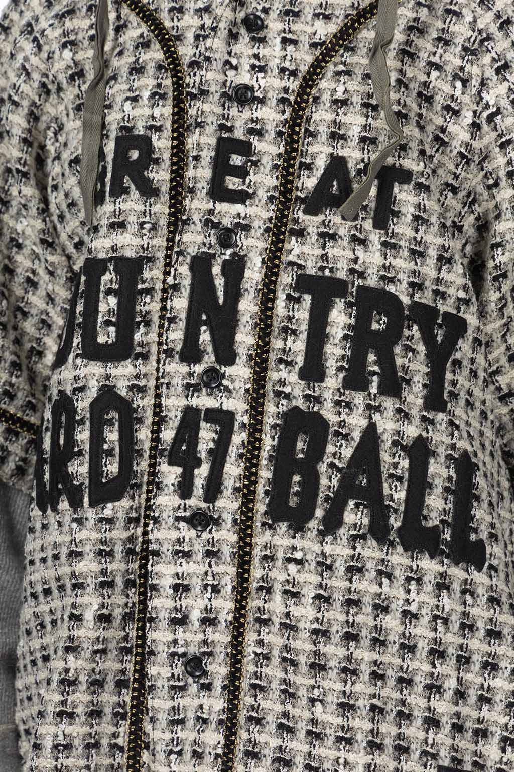 Kapital - Fancy Tweed GREAT KOUNTRY Baseball Shirt - White