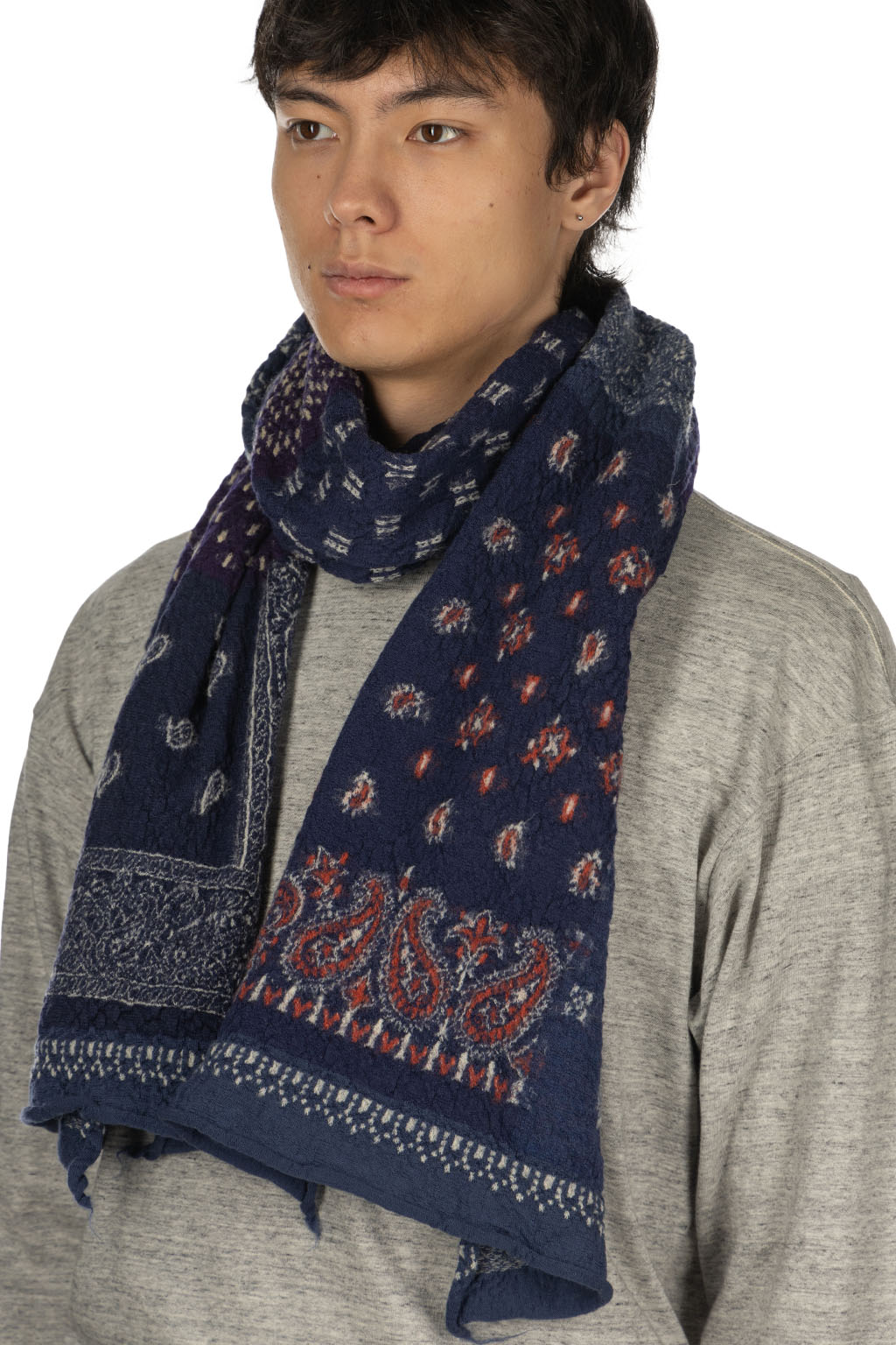 Kapital - Fulling Wool HAPPY Scarf Bandana Patchwork - 3 Colors