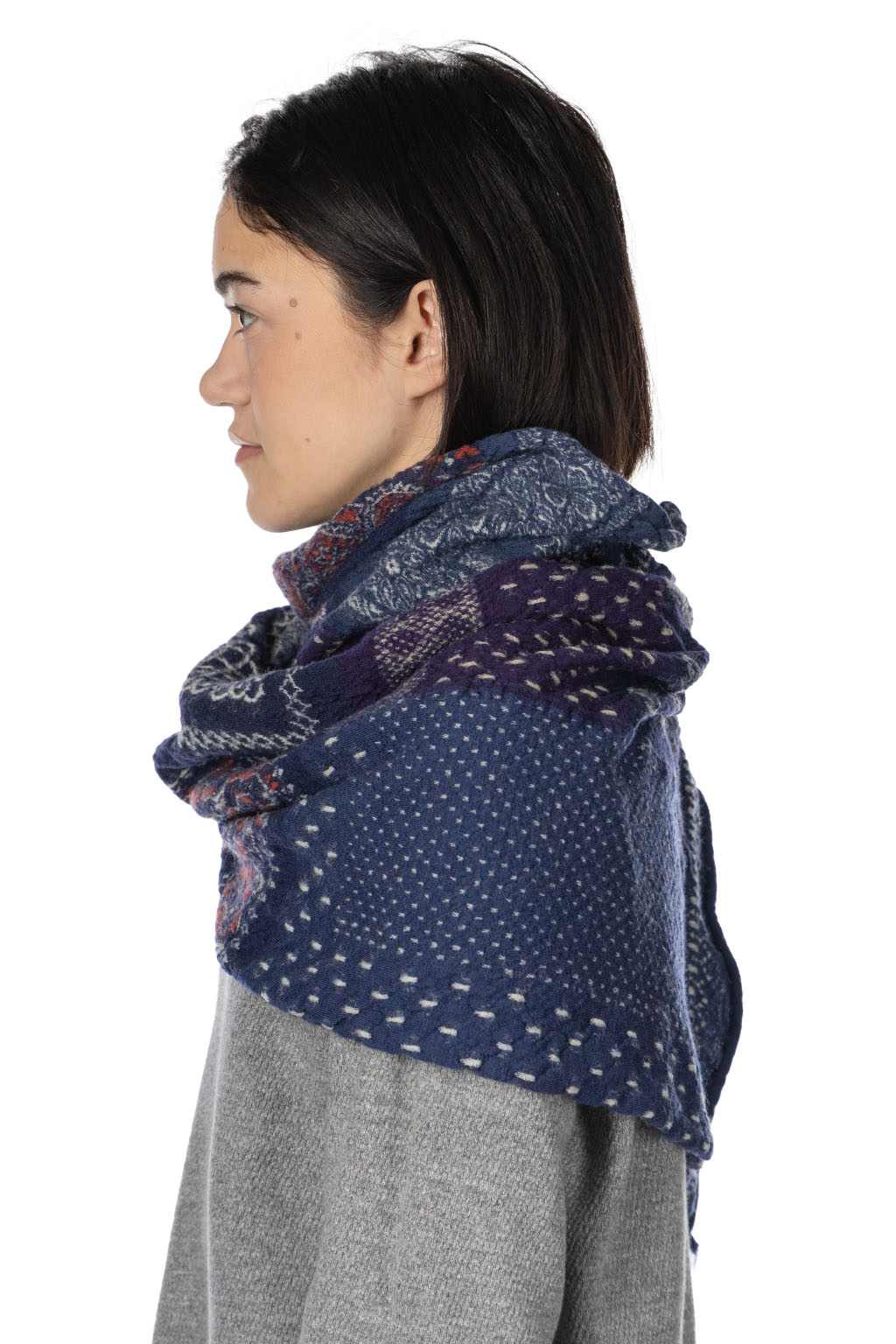 Kapital - Fulling Wool HAPPY Scarf Bandana Patchwork - 3 Colors