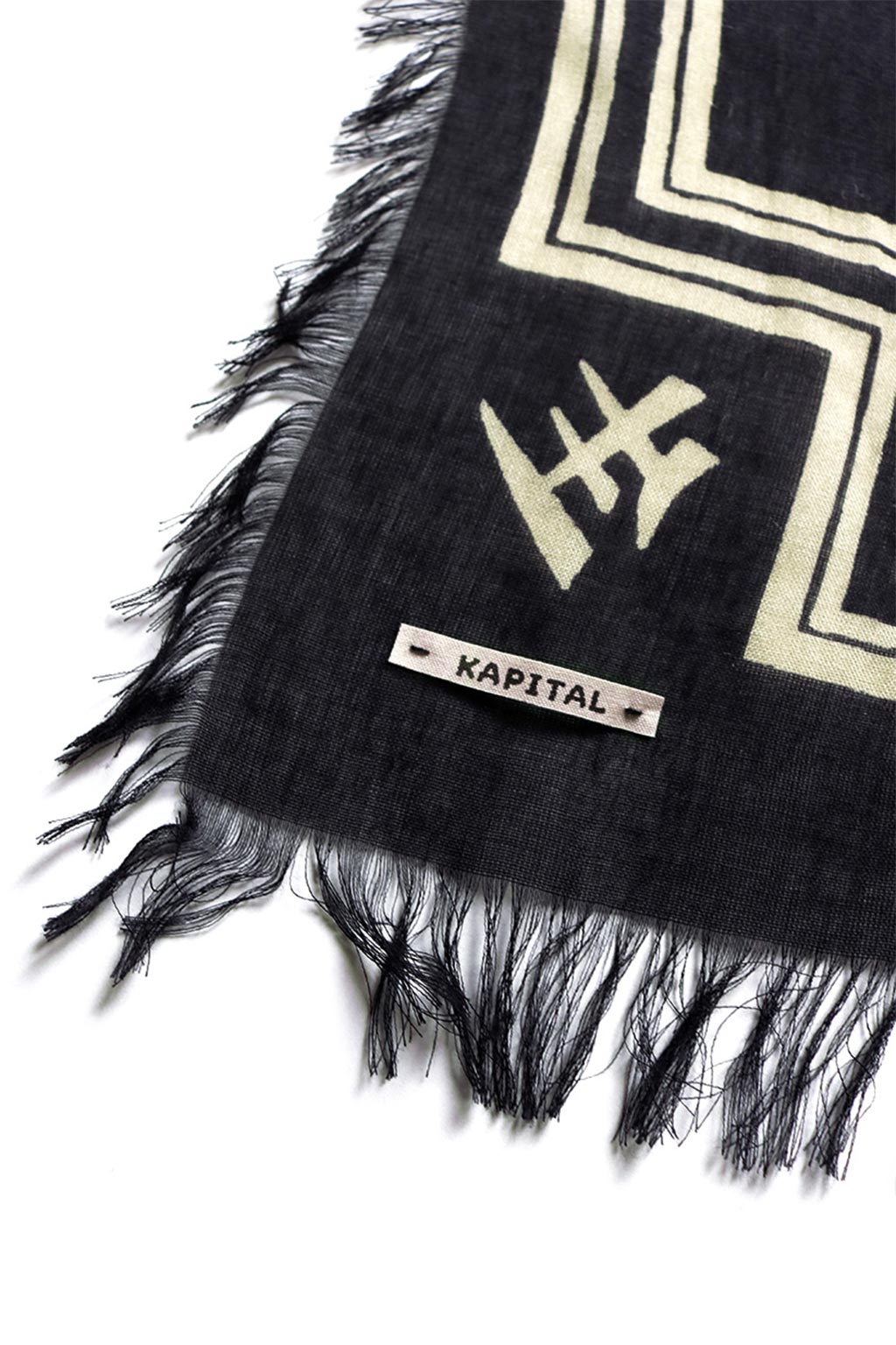 Kapital Rayon WABI SABI RAINSKULL Stole - Black