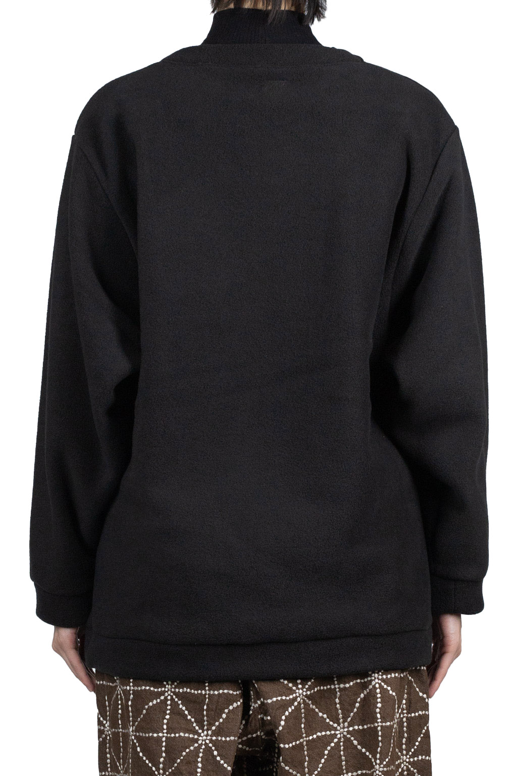 Kapital Reverse Fleece BIG Crew Sweater - Black