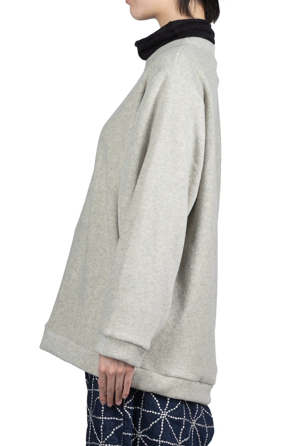 Kapital Reverse Fleece BIG Crew Sweater - Natural