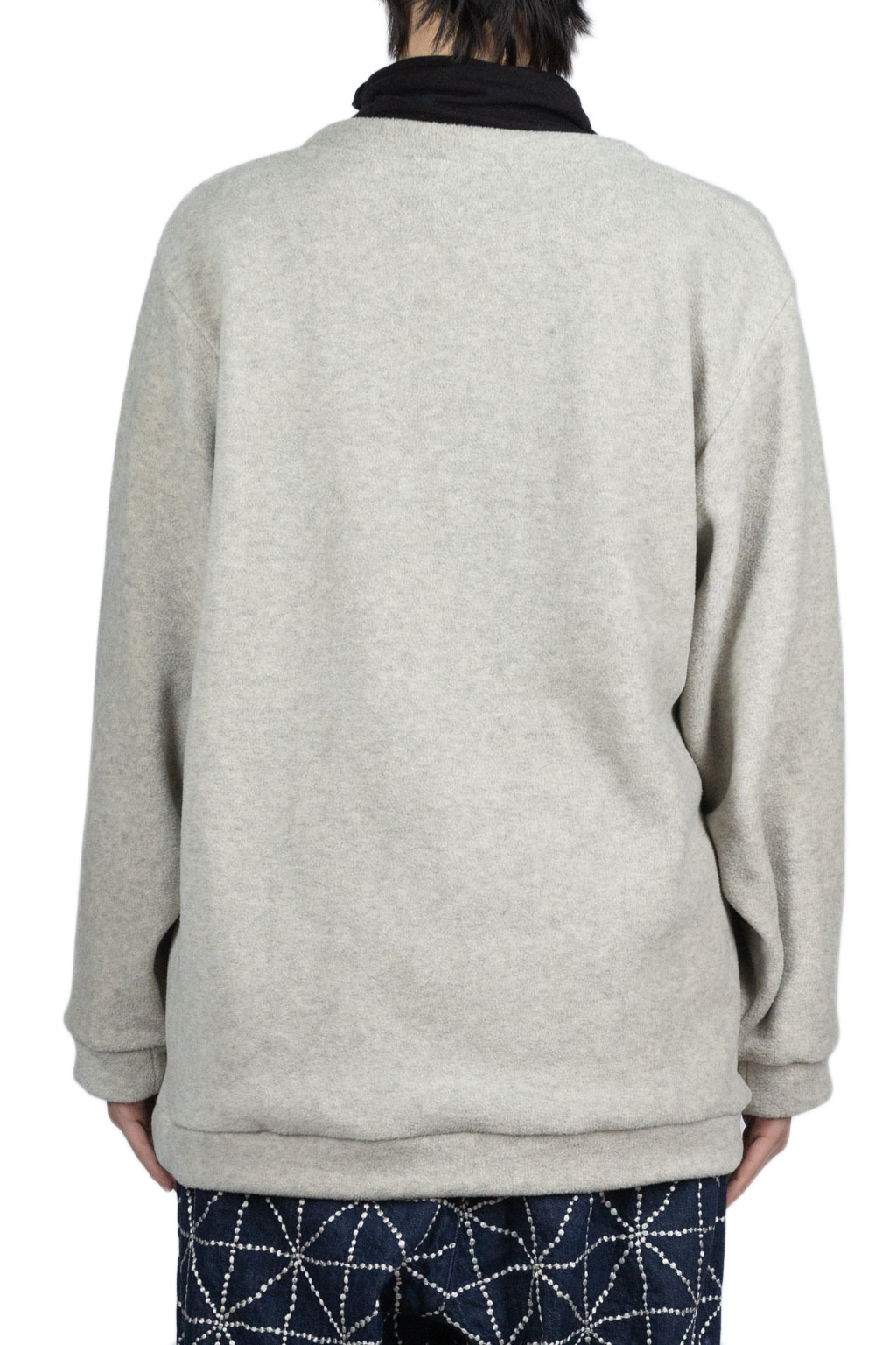 Kapital Reverse Fleece BIG Crew Sweater - Natural