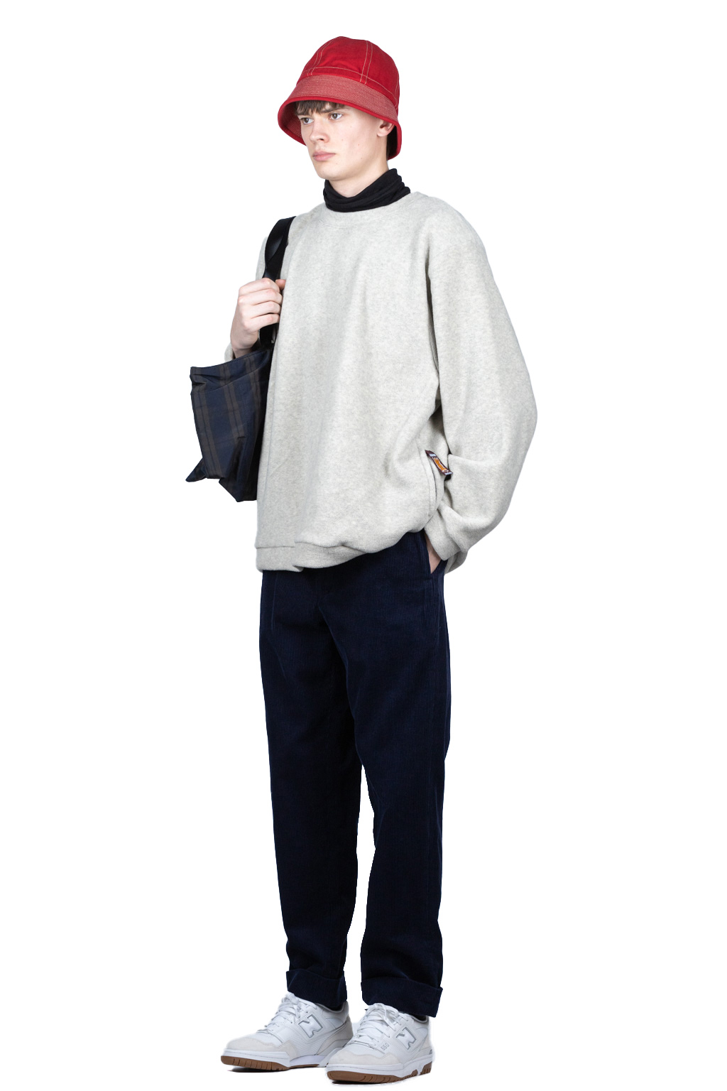 Kapital Reverse Fleece BIG Crew Sweater - Natural