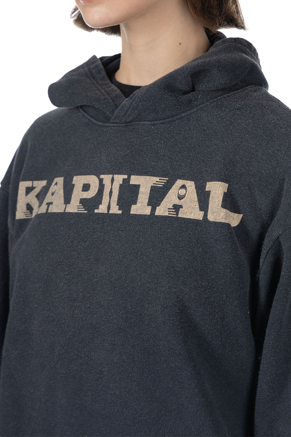 Kapital - SWT Knit Hoodie (SPEAKEASY KAPITAL) - Black