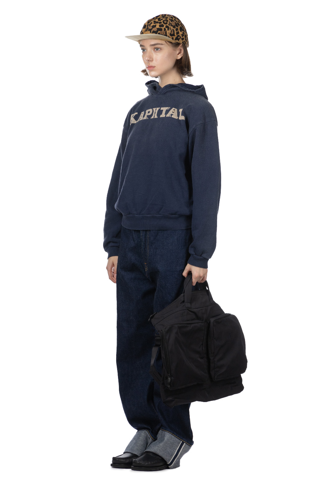 Kapital - SWT Knit Hoodie (SPEAKEASY KAPITAL) - Navy