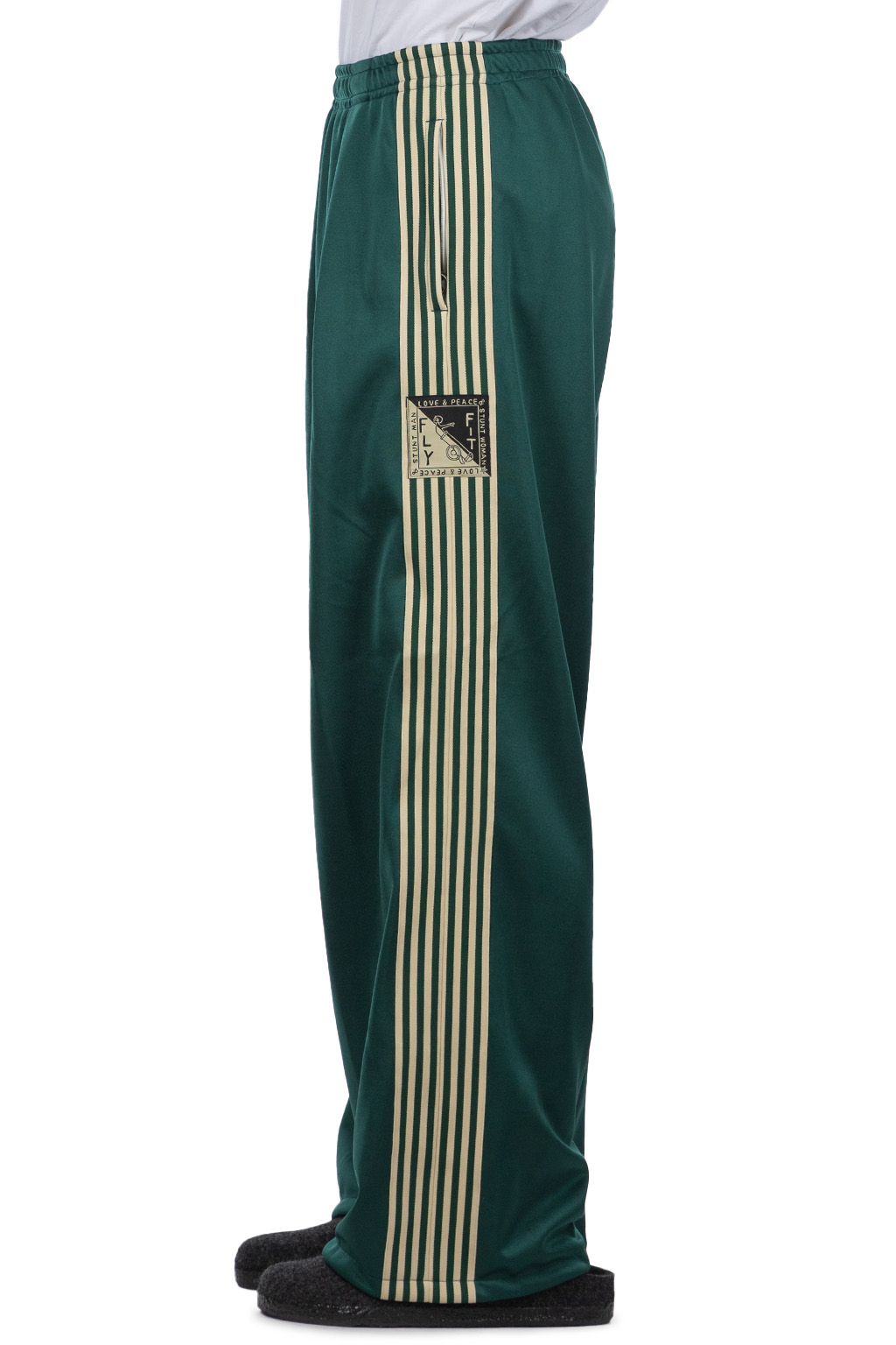 Kapital - Smooth Jersey SMW Baggy Truck Pants (Banner Stripe) - Green