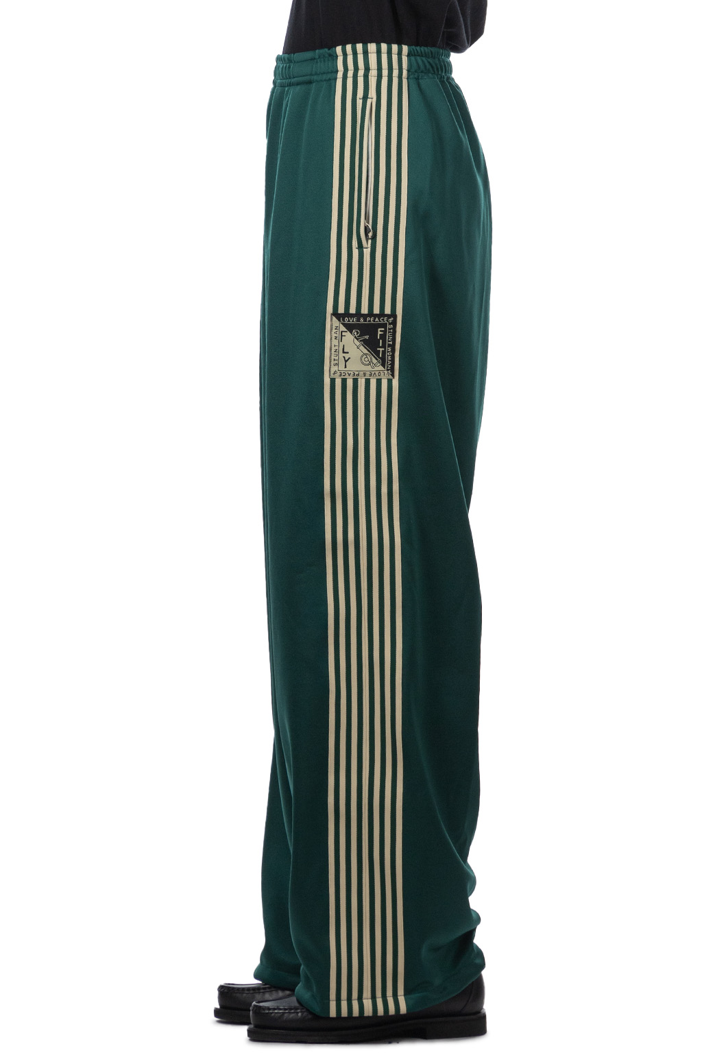 Kapital - Smooth Jersey SMW Baggy Truck Pants (Banner Stripe) - Green