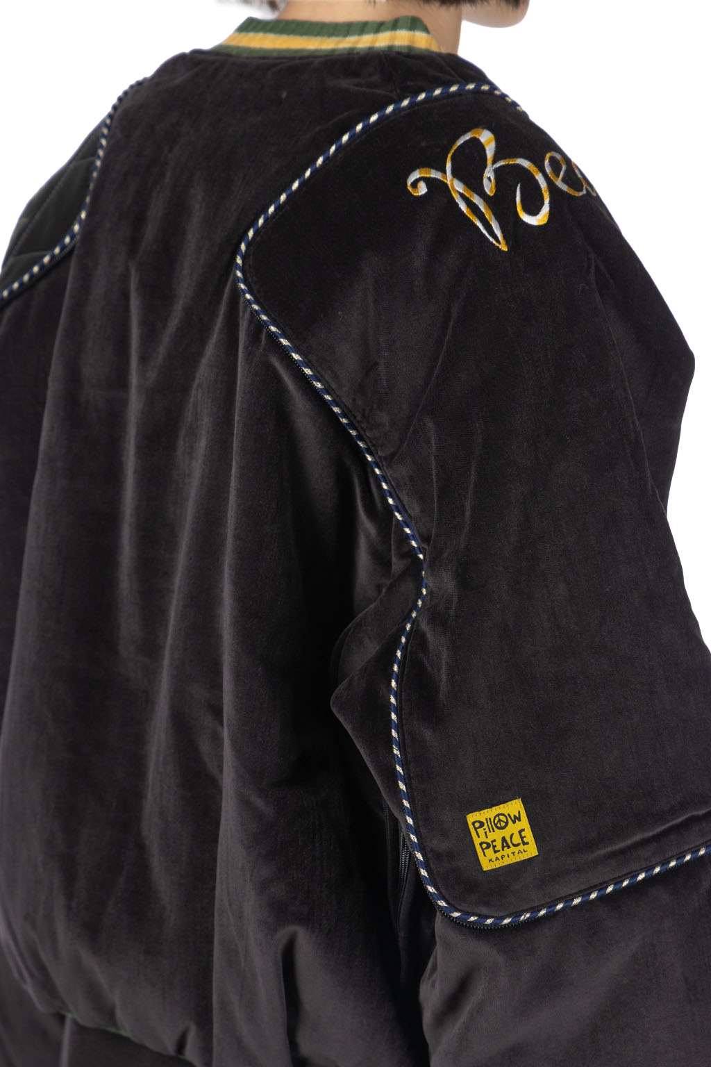 Kapital - Velveteen SHAM BOMBER JKT (RAINSKULL & SNAKE) - Black