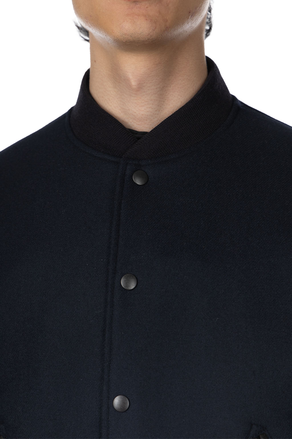 Kaptain Sunshine - Leather Sleeve Award Jacket - Top Navy