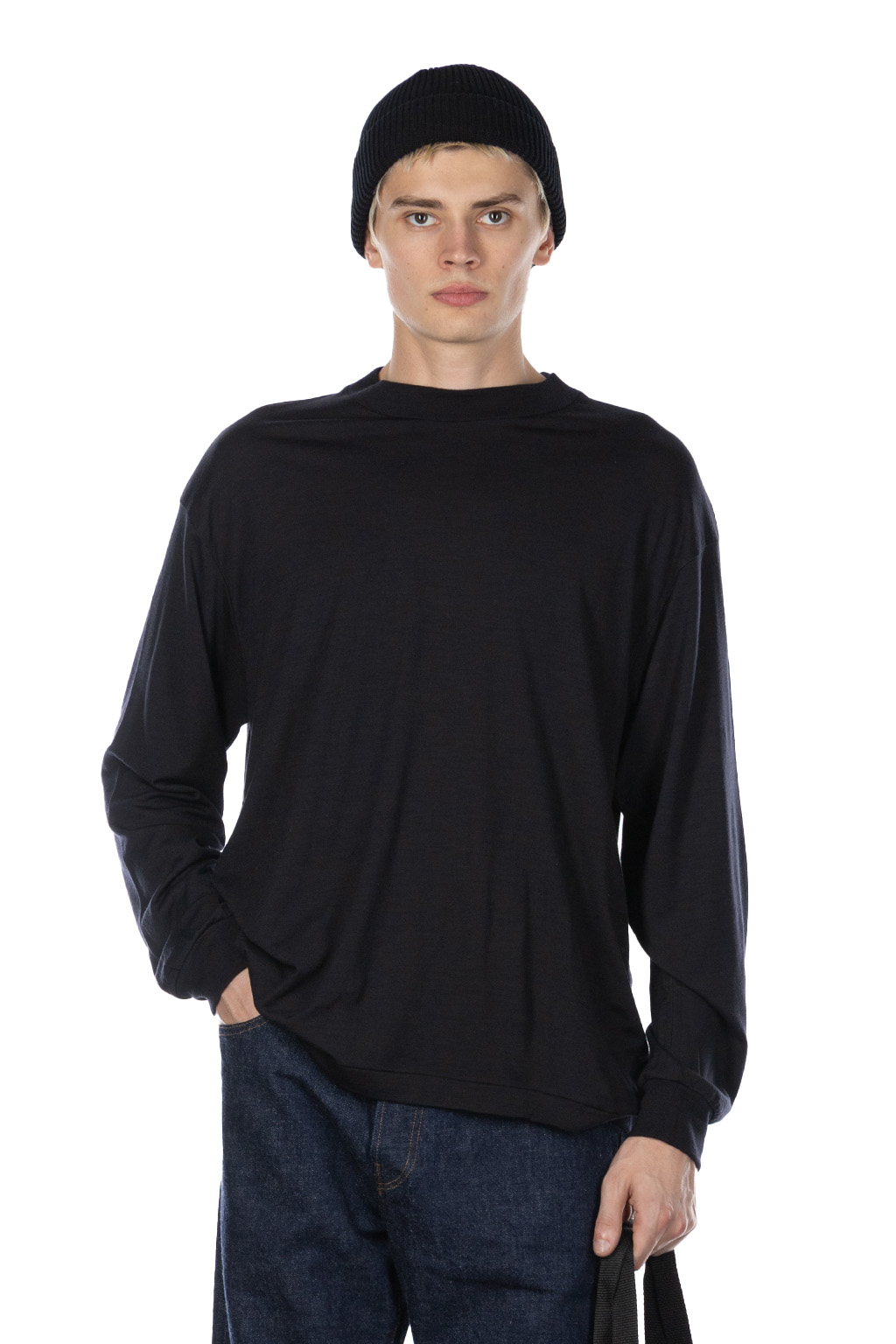 Kaptain Sunshine - Super Soft Merino Tenjiku LS Tee - Dark Navy