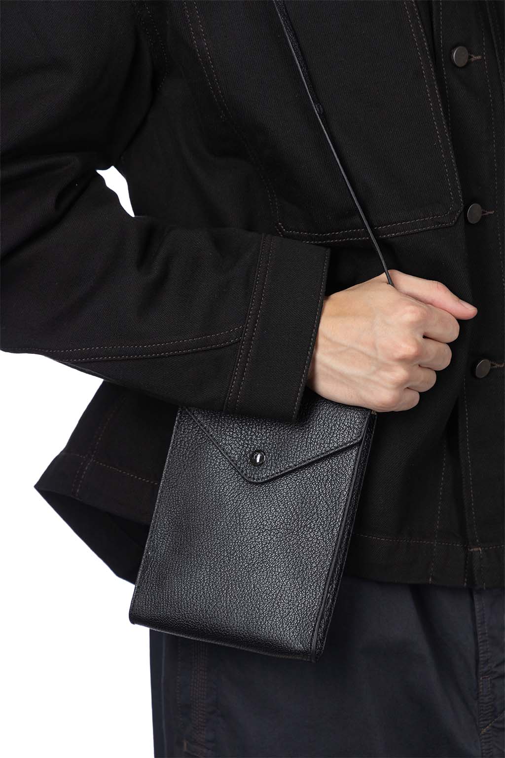 Lemaire - ENVELOPPE WITH STRAP-Black