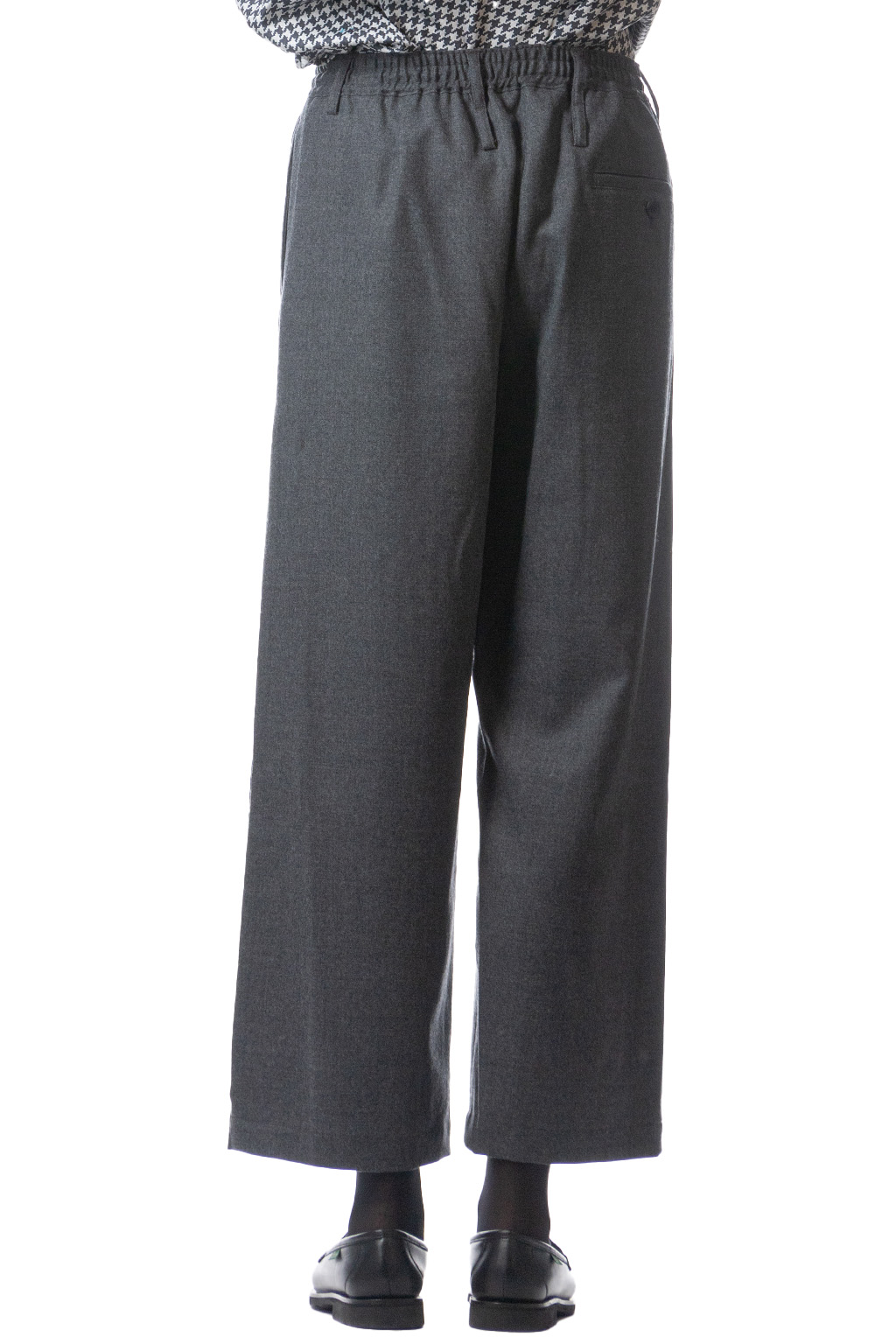 MUL PLA - Wool Flannel Easy Pants - Grey