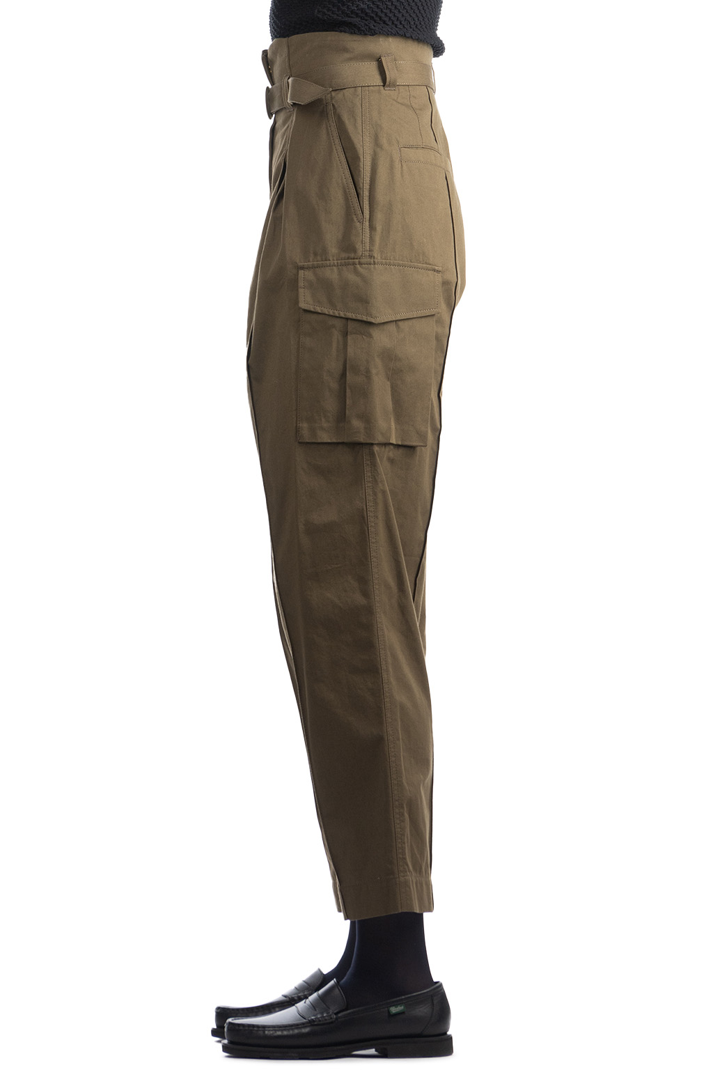 Mame Kurogouchi - Military Style Dressy Pants-Khaki