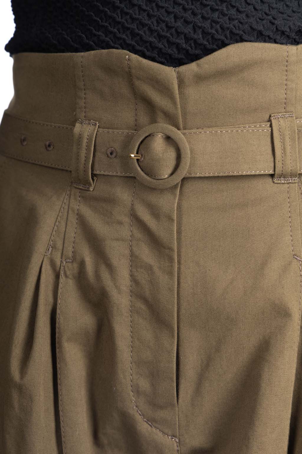 Mame Kurogouchi - Military Style Dressy Pants-Khaki