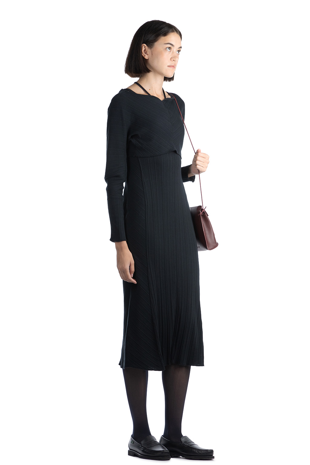 Mame Kurogouchi - Long Sleeve Dress-Black