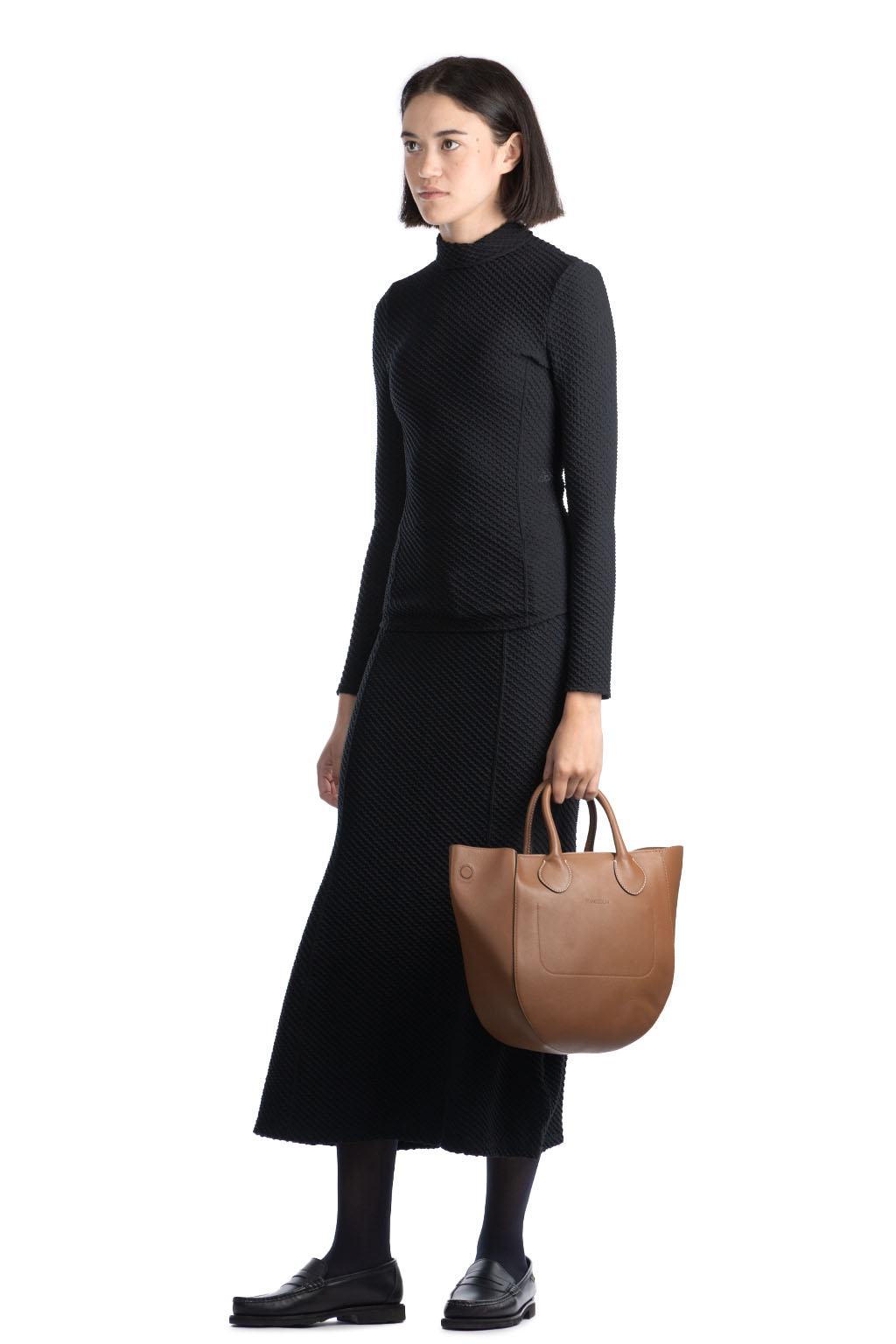 Mame Kurogouchi - Turtleneck Top-Black