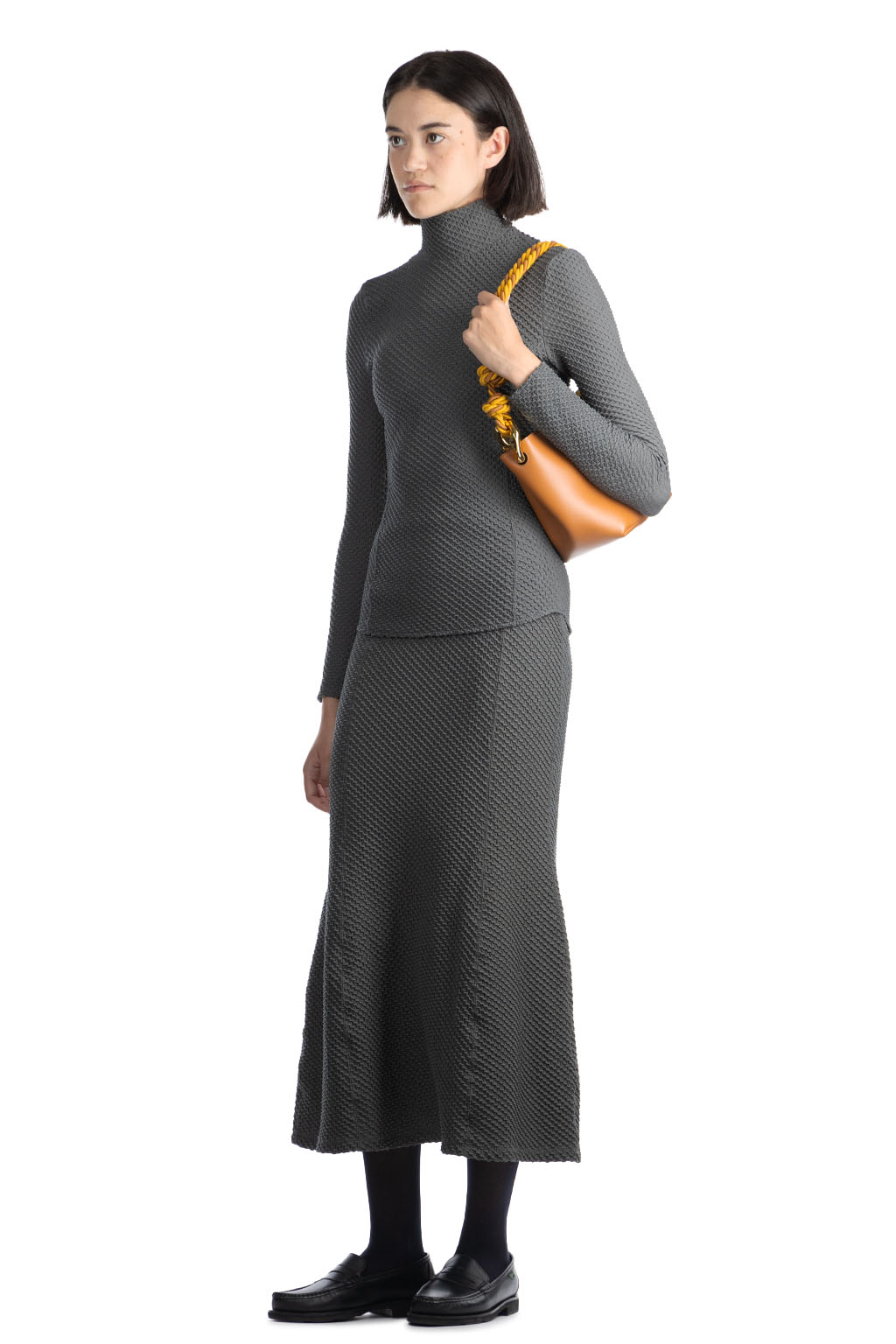 Mame Kurogouchi - Turtleneck Top-Grey