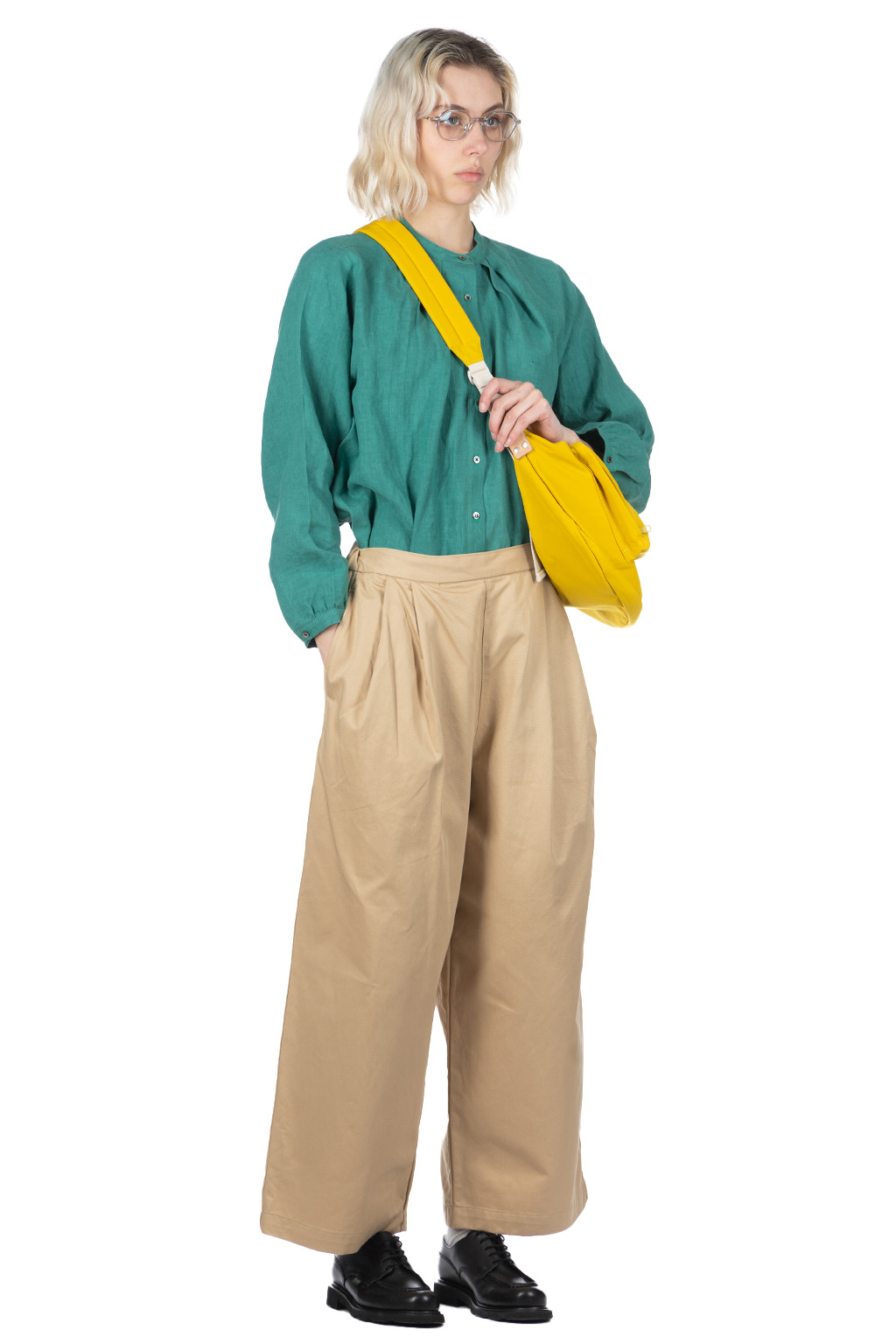 Manon - CHINO CLOTH TUCK WIDE PANTS