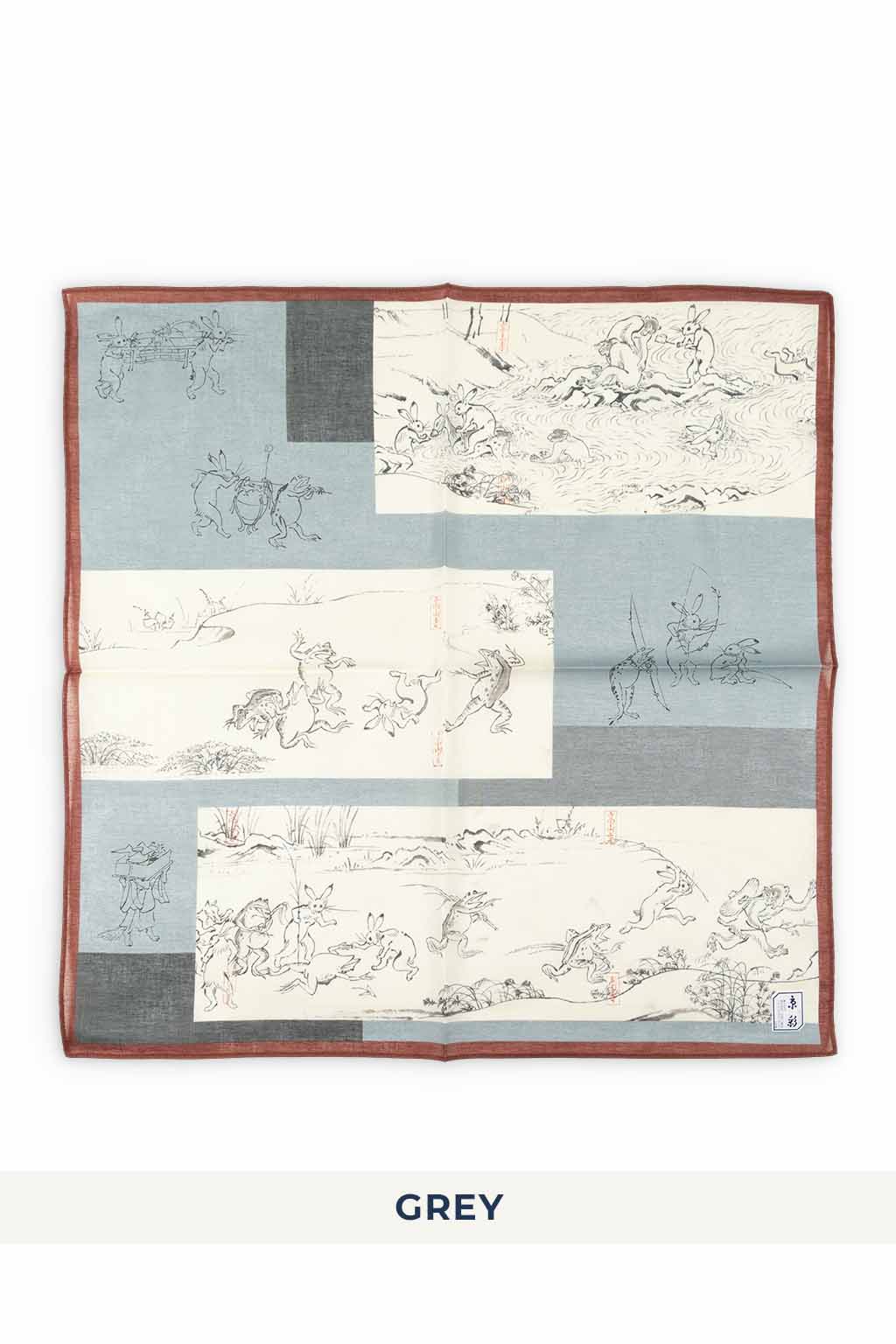 Mino Washi - Handkerchief - 47.5 x 47.5cm - Chojyu Giga - 2 Colors