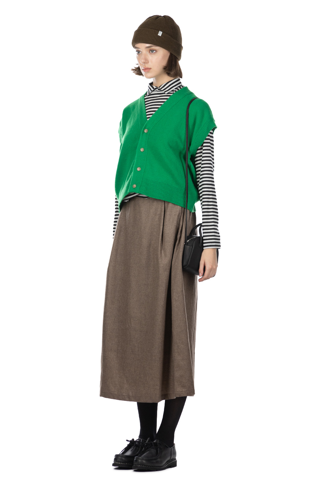 NARU  - Luna Short Knit Vest - Green