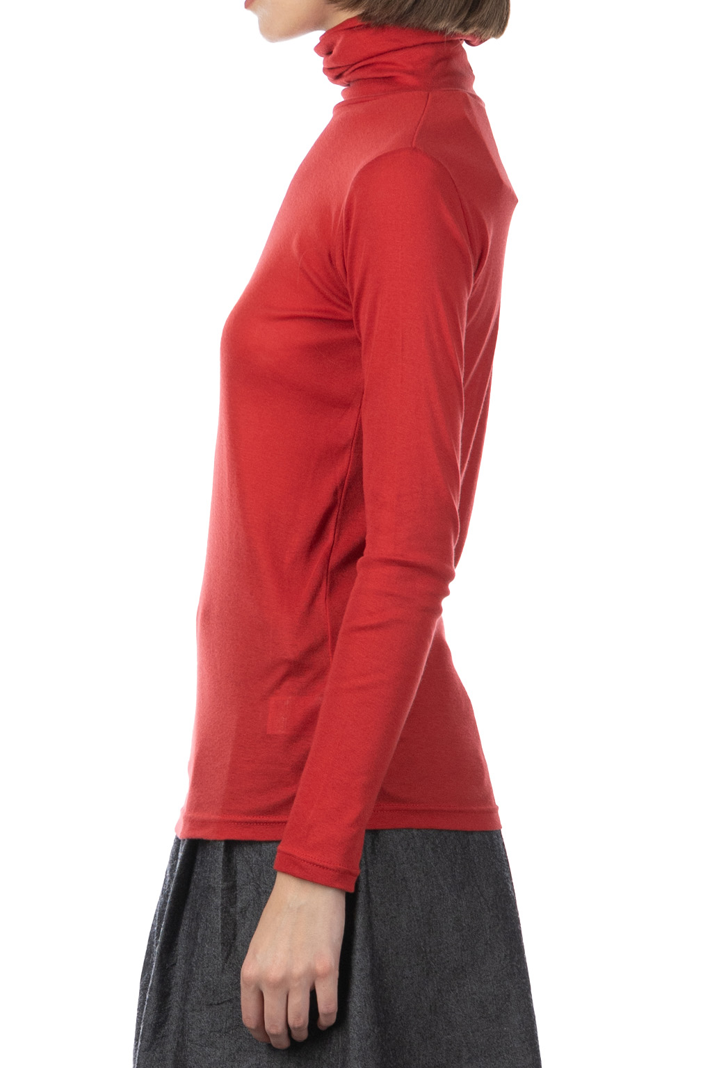 NARU  - Soft Milling Twisted Turtleneck - Red