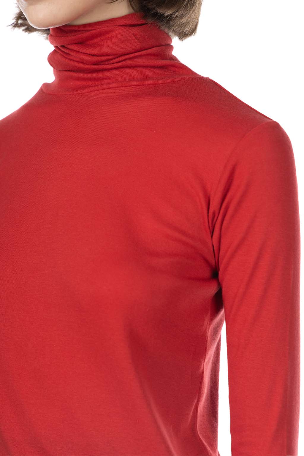 NARU  - Soft Milling Twisted Turtleneck - Red