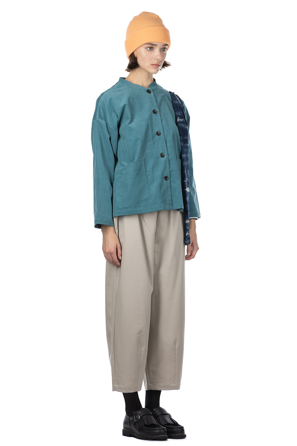 Nachukara - Corduroy Work Jacket - Blue Green