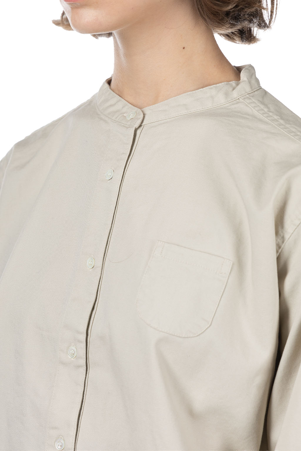 Nachukara - Oxford Stand Shirt - Natural