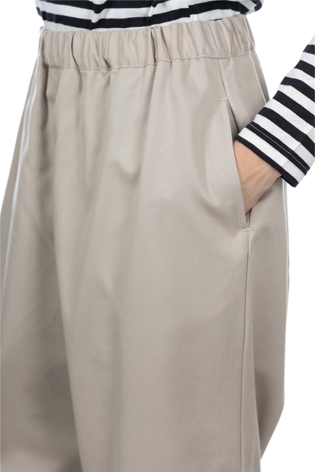 Nachukara - Soft Twill Wide Pants - Greige