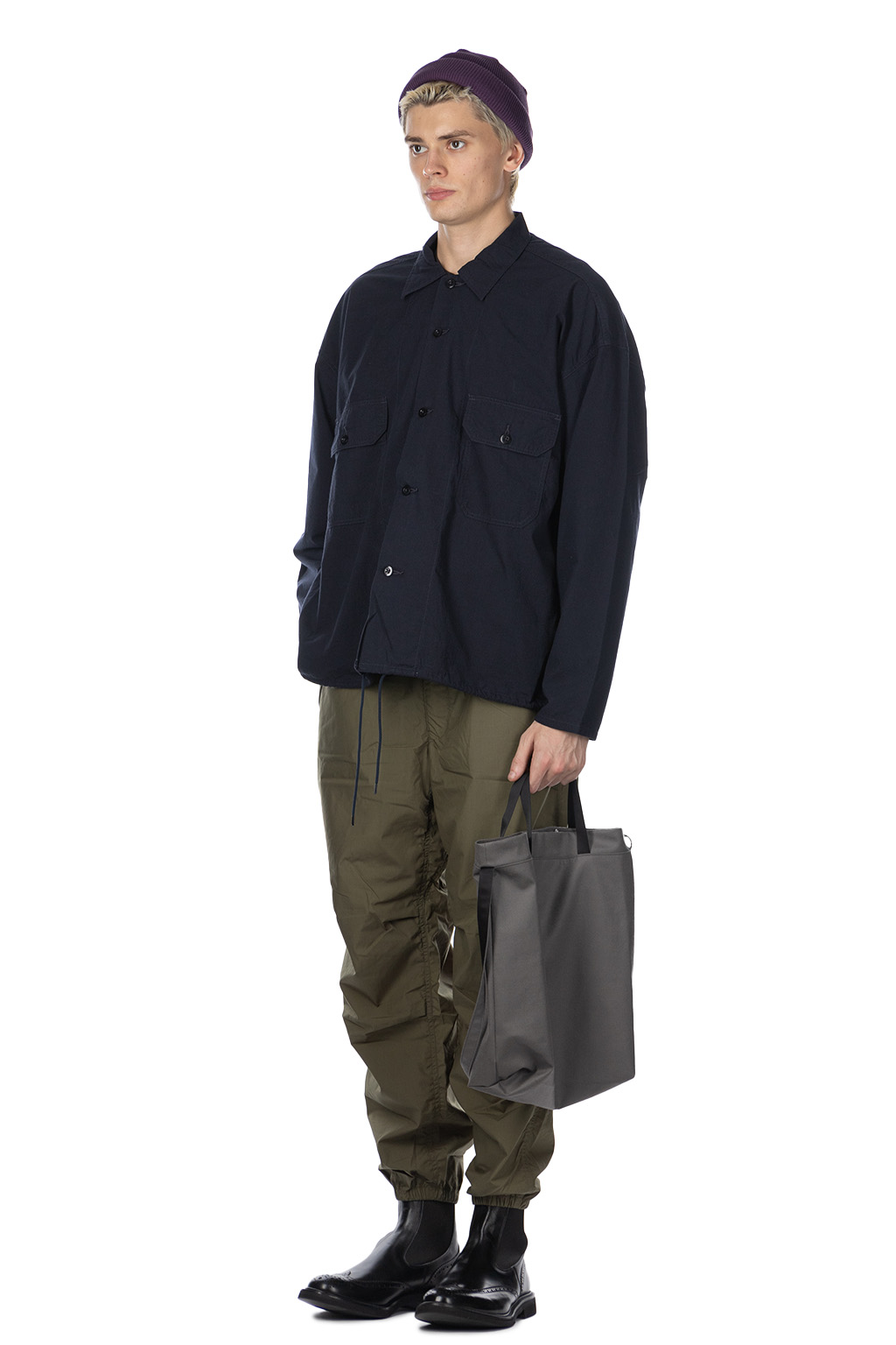 Nanamica (NAN) - Cotton Wool Deck Shirt - Dark Navy