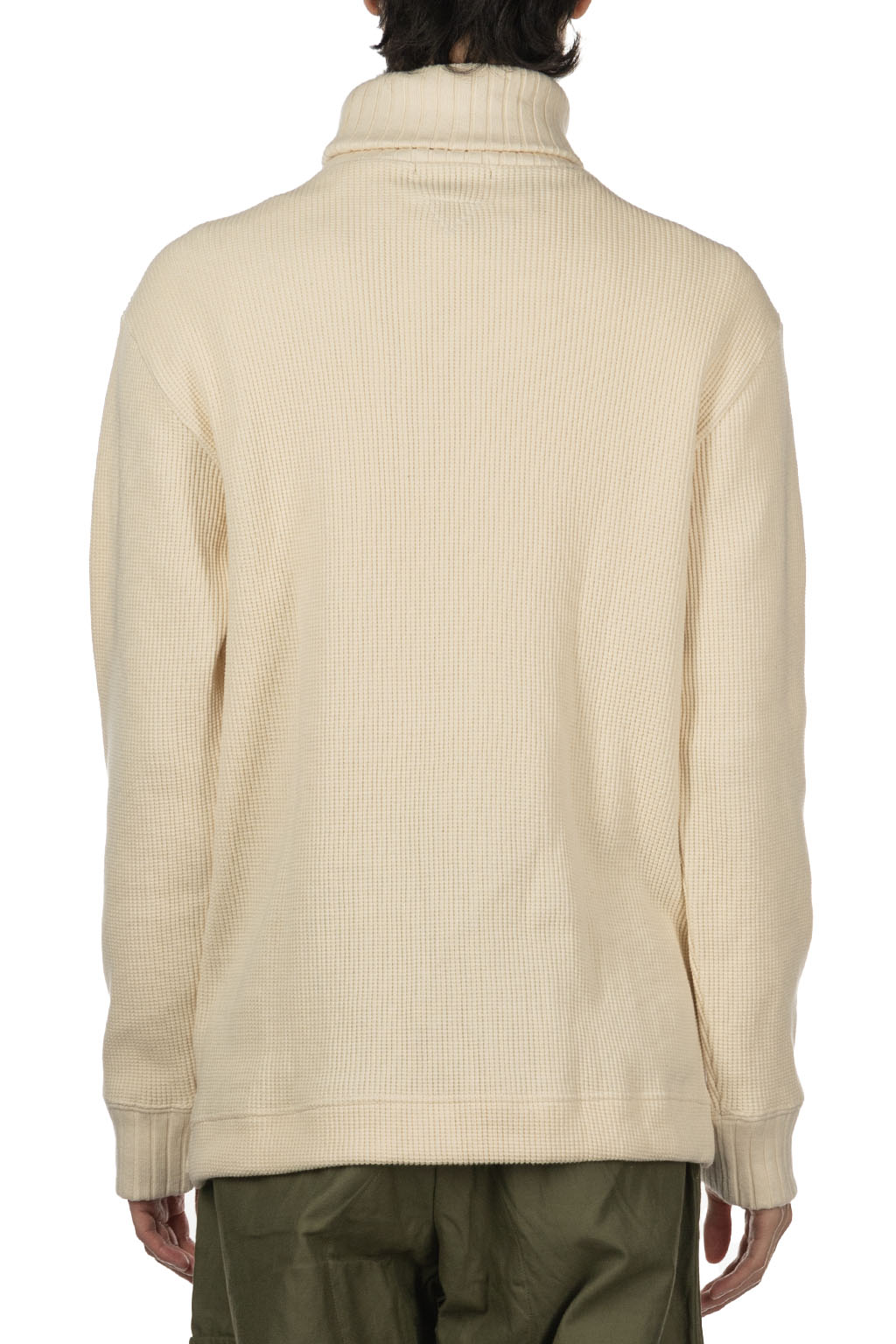 Nigel Cabourn - Turtleneck Waffle Sweatshirt - Ivory