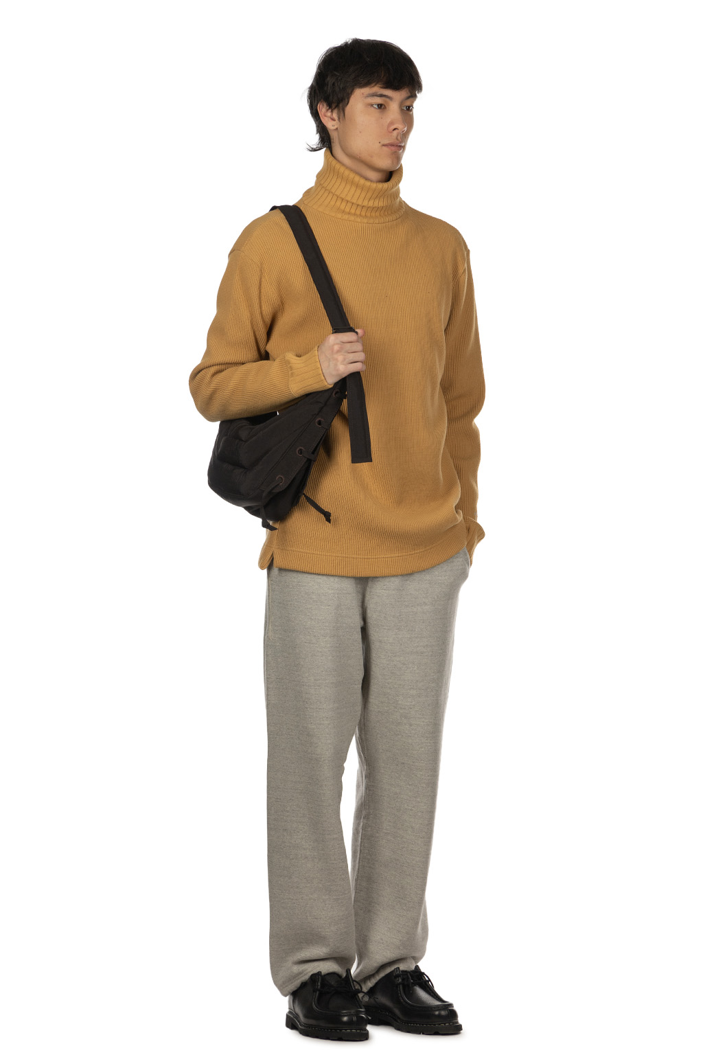 Nigel Cabourn - Turtleneck Waffle Sweatshirt - Yellow