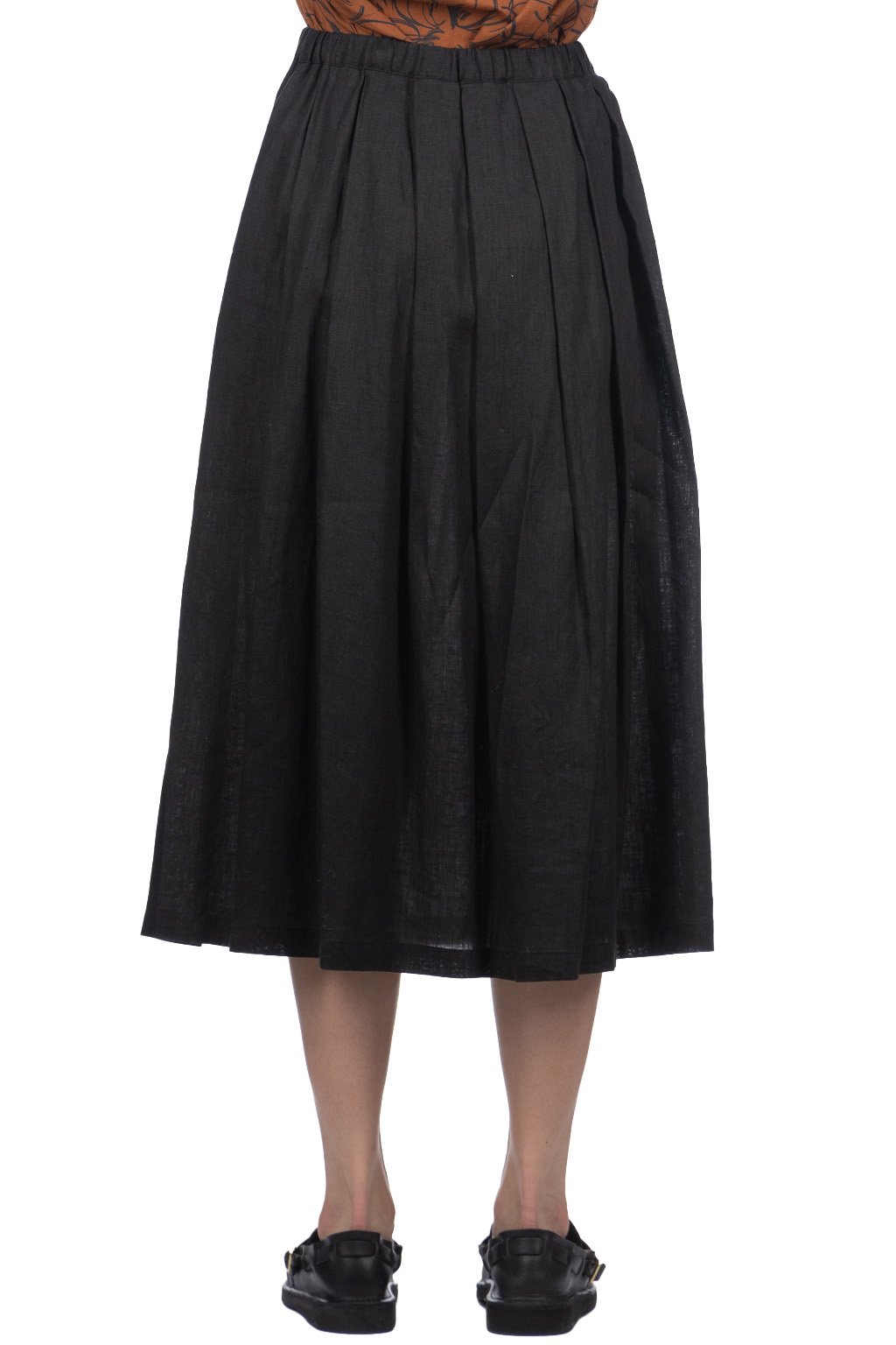 Nofl - Lithania Linen Tuck Skirt - Black