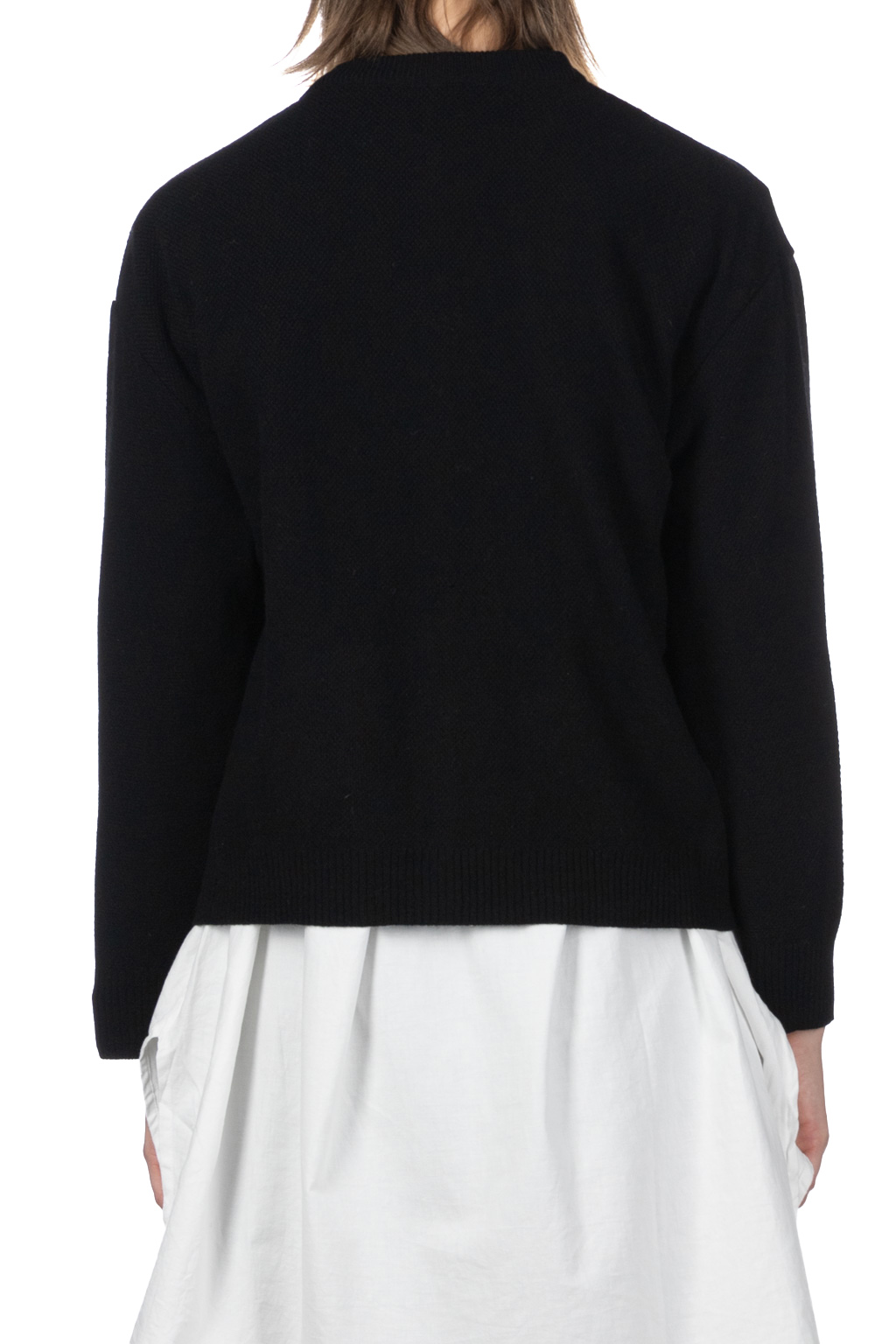 Nofl - Wool Pique Round Neck Cardigan