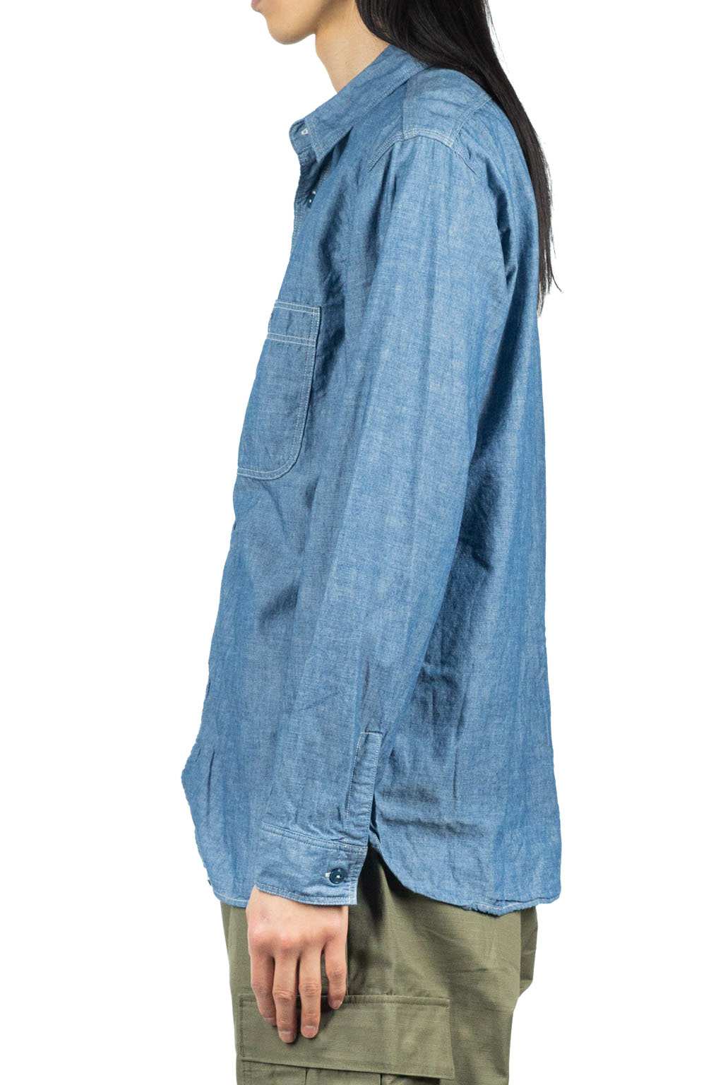 OrSlow Chambray Work Shirt (Blue)